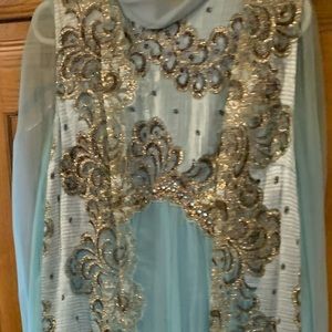 Custom made Evening Dress w/cover Fits 1x